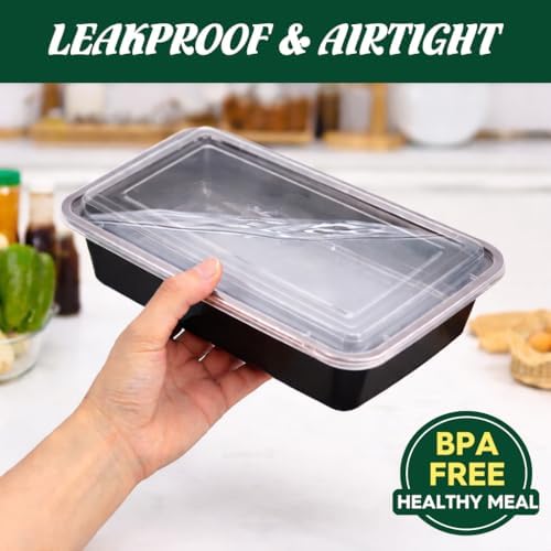 Glotoch Meal Prep Containers 32oz 50 Pack(100 Piece) with Lids