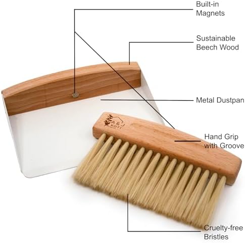 A&J Koti Small Metal Table Crumb Sweeper Set