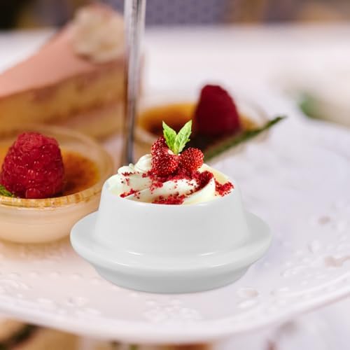 Tofficu 3 Pcs Ceramic Butter Dish with Lid, Round Butter Keeper with