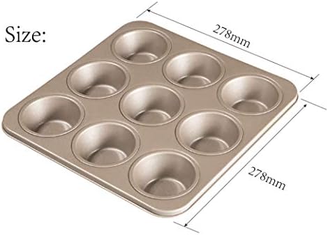 9-Cup Standard Muffin Pan, Nonstick Carbon Steel Cupcake Tin