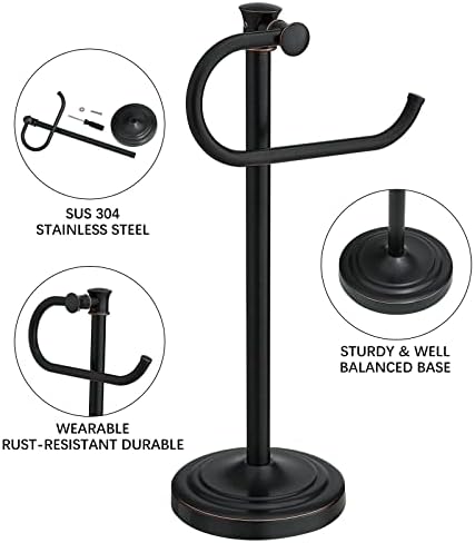 BESy Countertop Hand Towel Holder, Oil Rubbed Bronze