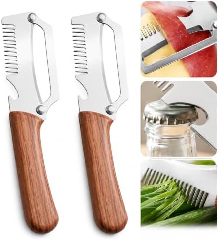 Multifunctional Vegetable Peeler for Kitchen, 3 in 1 Stainless Steel