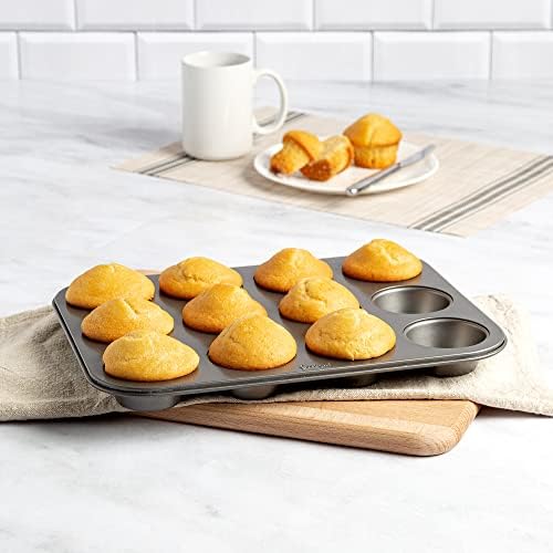 Goodful Nonstick Muffin Pan Set, Heavy Duty Carbon Steel with Quick