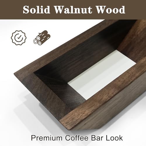 Magnetic Coffee Filter Holder, Solid Walnut, Holds Up to 100 Cone