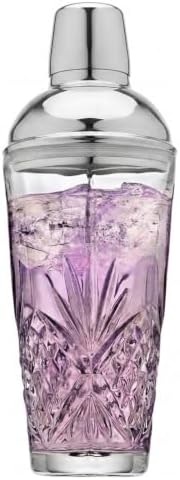 Godinger Dublin Crystal Cocktail Shaker with Lid - Glass Martini