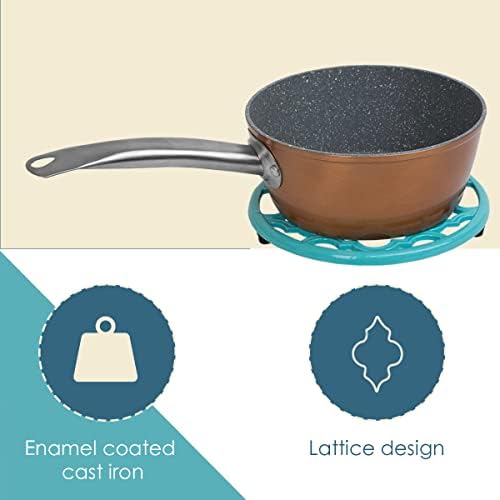 Lattice Design Kitchen Trivet For Hot Pans (Turquoise), By Home