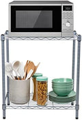 Mind Reader Metal Countertop Microwave Shelf, Silver
