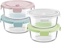 4 Cup/32oz Borosilicate Glass Meal Prep Containers with Vented Lids
