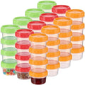 48 Packs 2 oz Reusable Small Plastic Containers Bulk with Leak Proof