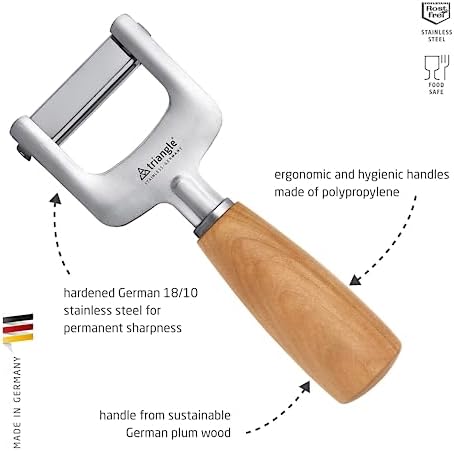 Triangle Julienne Cutter, Stainless Steel, Cherry Wood Handle