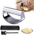 Stainless Steel Rocker Garlic Press with Peeler (1)