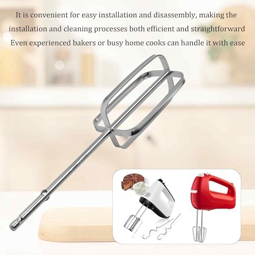 2Pcs Hand Mixer Beaters Attachments, Flat Stainless Steel Strip Beater