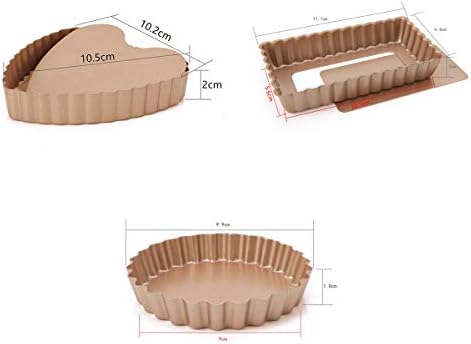 CANDeal 7pcs Tarts, Quiches & Dessert Baking Set, 6x Removable Bottom