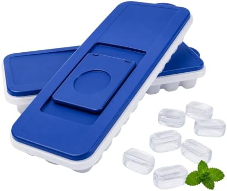 2-Pack No-Spill Ice Cube Trays with Lids – BPA-Free, Easy Release &
