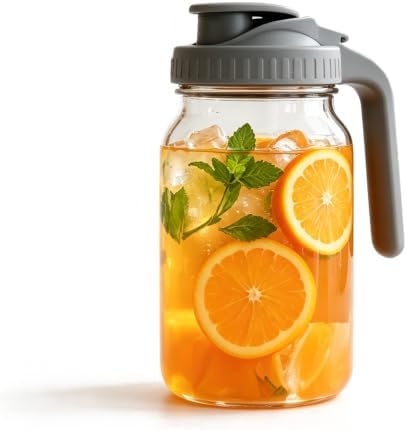 Mason Water Jar Wide Mouth 24 oz Mason Jar Sealed Plastic Lid with