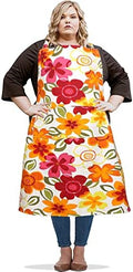 Canvas Plus Size Apron for Women with 2 Pockets, 39 X 38 inch Extra