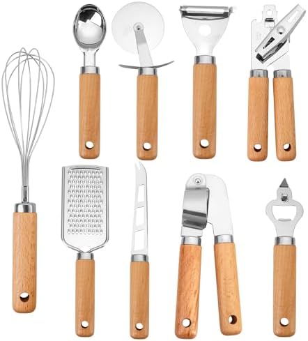 Stainless Steel Kitchen Gadget Set – 9 PCS Western Cooking Utensil &