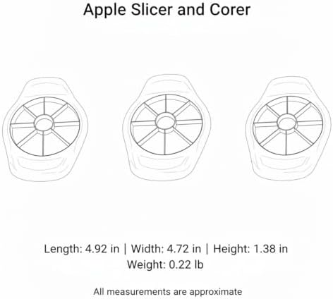 Kitchen Counter Fruit Prep Tool, Stainless Steel Apple Slicer and