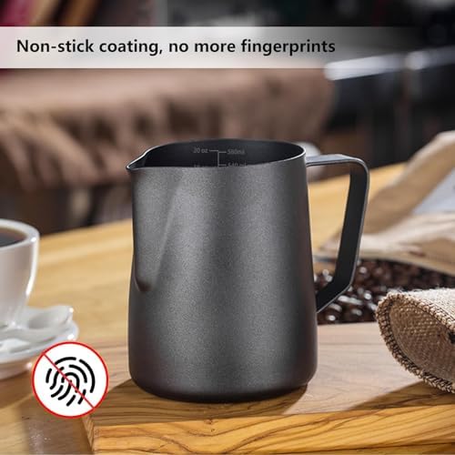 Milk Frother Pitcher 20 OZ, Espresso Milk Frothing Pitcher, Milk