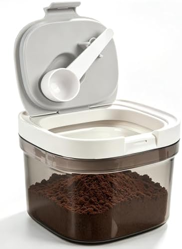 Lupow 8oz Airtight Coffee Canister with Magnetic Scoop, 800ML