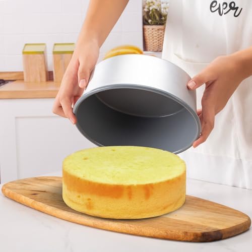 Friheten Silicone Coated Aluminum Round Cake Pans 8 x 3 Inch Set of 2