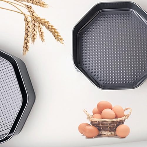 Cake Bake Pan Set - 3-Piece Octagon Springform Pans Kit For Cheesecake