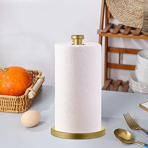 Gold Stainless Steel Countertop Paper Towel Holder