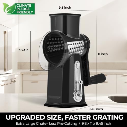 SUSTEAS Rotary Cheese Grater, 5 Blades