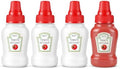 4 Pcs 1oz Mini Sauce Bottles, Mini Condiment Squeeze Bottles, Mini
