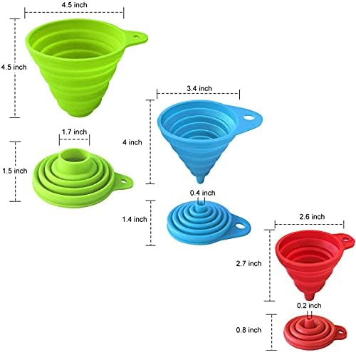 Kitchen Funnel Set of 3, Large Medium and Small, Kitchen Gadgets