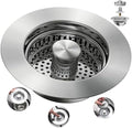 Sink Drain Strainer 3 in 1, 304 Stainless Steel Pop Up Sink Stopper