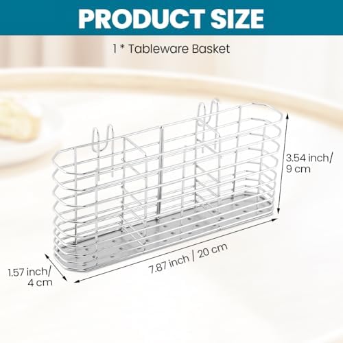 304 Stainless Steel Sink Utensil Holder with Hooks, Dish Drying Rack
