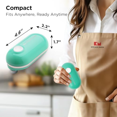 Kitchen Mama Mini Plus Electric Can Opener, Teal