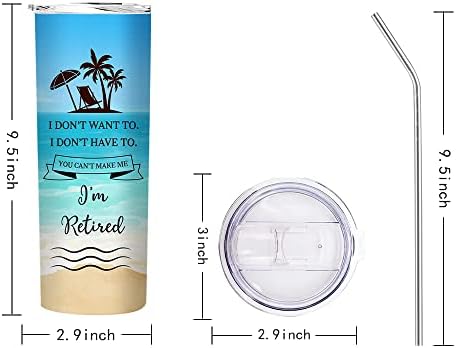 Fatbaby Retirement Gifts for Women,Happy Retirement Travel Tumbler