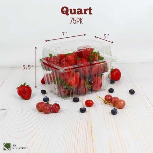 75-Pack Quart Produce Containers for Farmers Markets