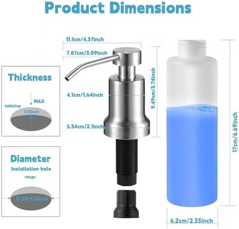 Foaming Soap Dispenser for Kitchen Sink, Kitchen Bathroom Soap