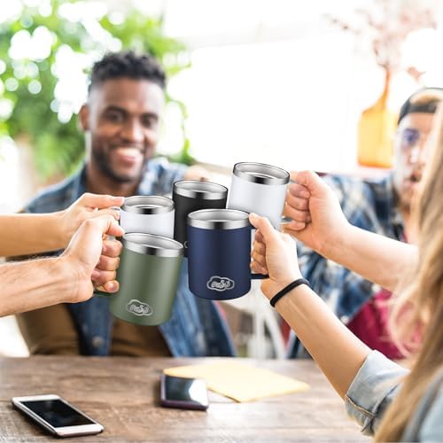12oz Insulated Coffee Mug with Handle, Stainless Steel Wide Mouth