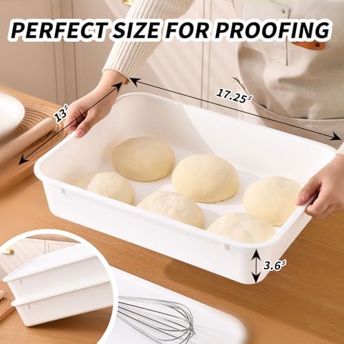 2 Pack Pizza Dough Proofing Box, Pizza Storage Container,Food Storage