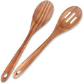 14" Large Wooden Spoon Set Non Toxic Cooking Utensils Wood Serving