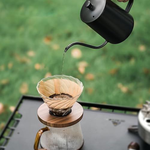 Outdoor Travel Coffee Gift Set with Goose Neck Kettle Glass Server