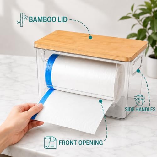 4 PACK Stackable Trash Bag Dispenser Organizer, Multi-Purpose Under