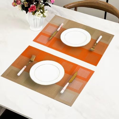leegood Set of 6 Heat-Resistant Non-Slip Placemats for Dining Table &