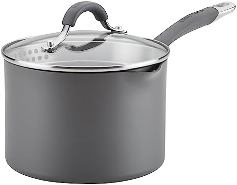 Circulon Radiance Hard-Anodized Nonstick Sauce Pan with Lid, 3-Quart