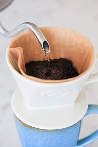 Simply Charmed Ceramic Pour Over Coffee Maker with 40 Count Melitta