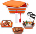 Large BBQ Prep Tub 8L - Multifunctional Collapsible Camping Cutting