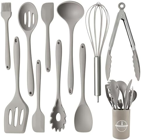 Silicone Kitchen Utensils Set,10 PCS Cooking Kitchen Utensils Set