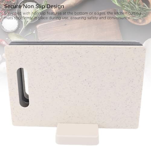 4 Piece Color Coded Cutting Board Set, Non Slip Plastic Chopping Mats