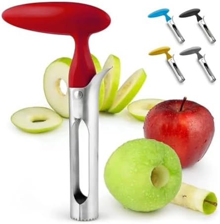 Stainless Steel Apple Corer - Fruit Core Remover Tool for Apples &