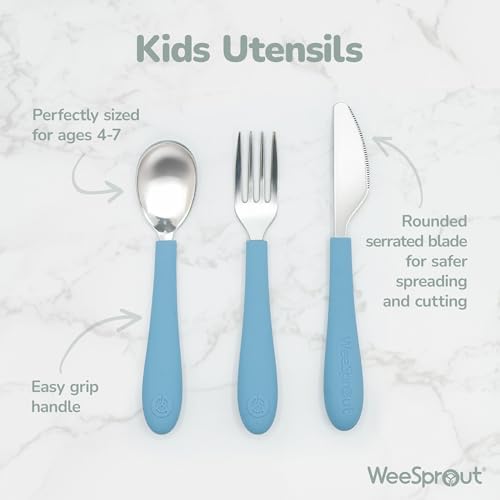 Kids Stainless Steel Utensils Set - Premium 18/8 Grade Silverware Kit