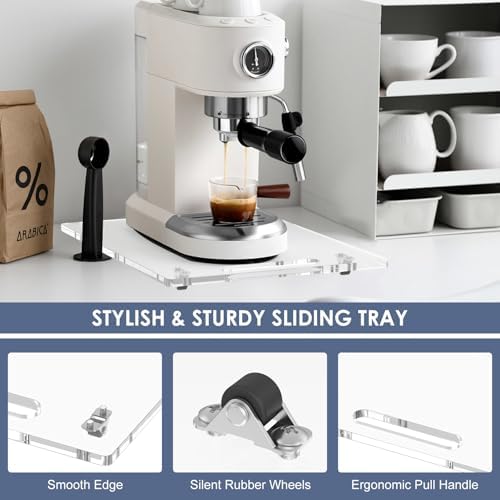 Acrylic Appliance Slider for Coffee Maker, 9.8" x 14"